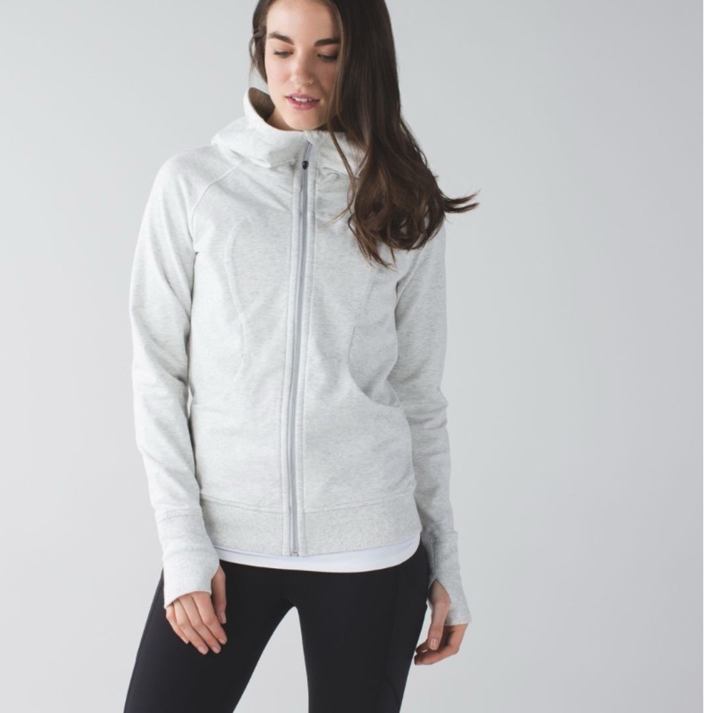 Lululemon Scuba Hoodie Heathered White / Silver